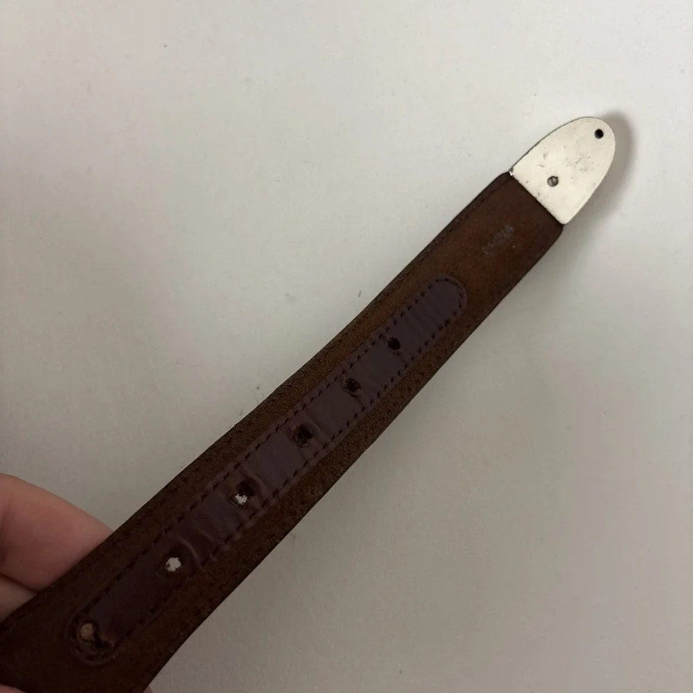 Onyx By Brighton Men's reddish brown leather belt size 42 vintage 1993